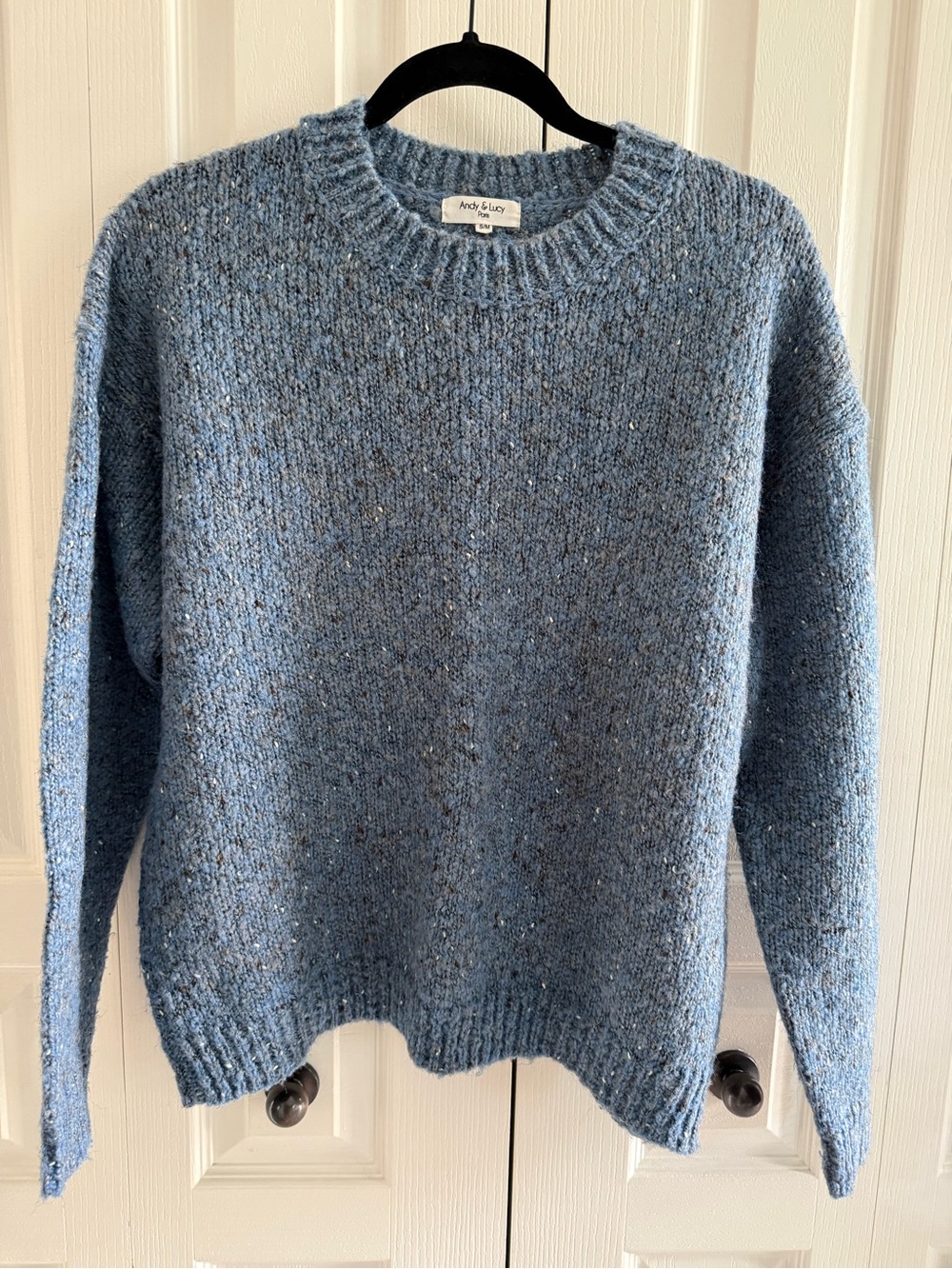 Blue Speckled Crewneck Sweater